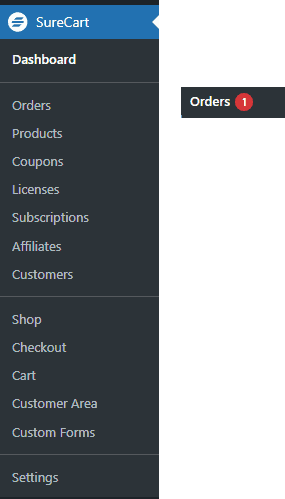 Surecart vs woo with 1 unfulfilled order