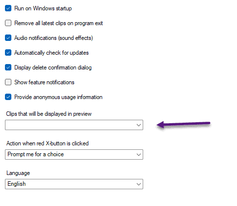 Clip clip popup disable