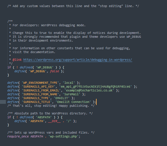 Suremails auto wpconfig setup