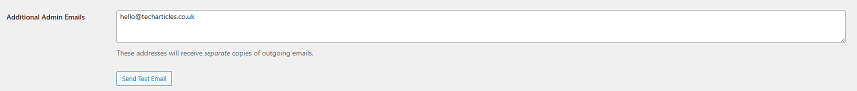 Ta additional admin emails