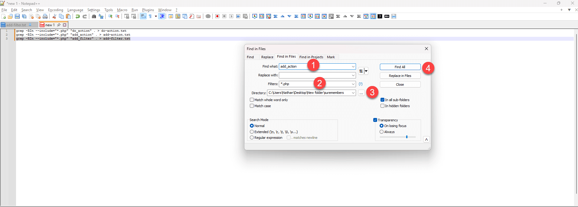 finding action hooks filters tutorial