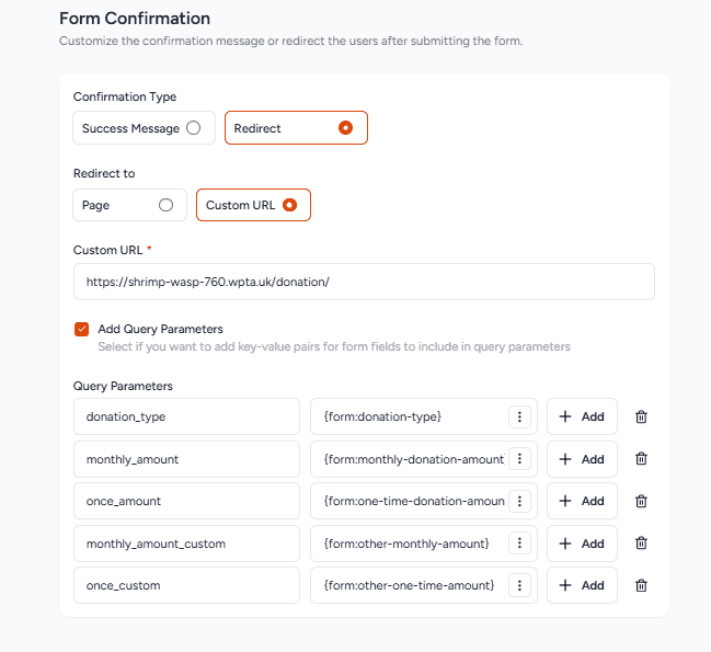 SureForm Checkout on SureCart Sureform form url paramaters