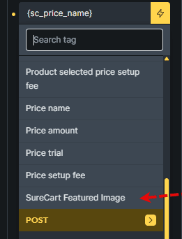 surecart product bricks render tag