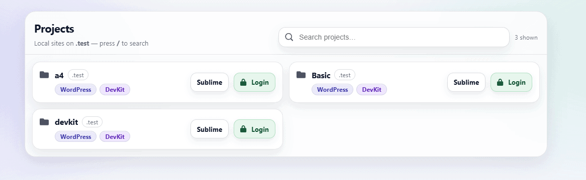 new laragon index file