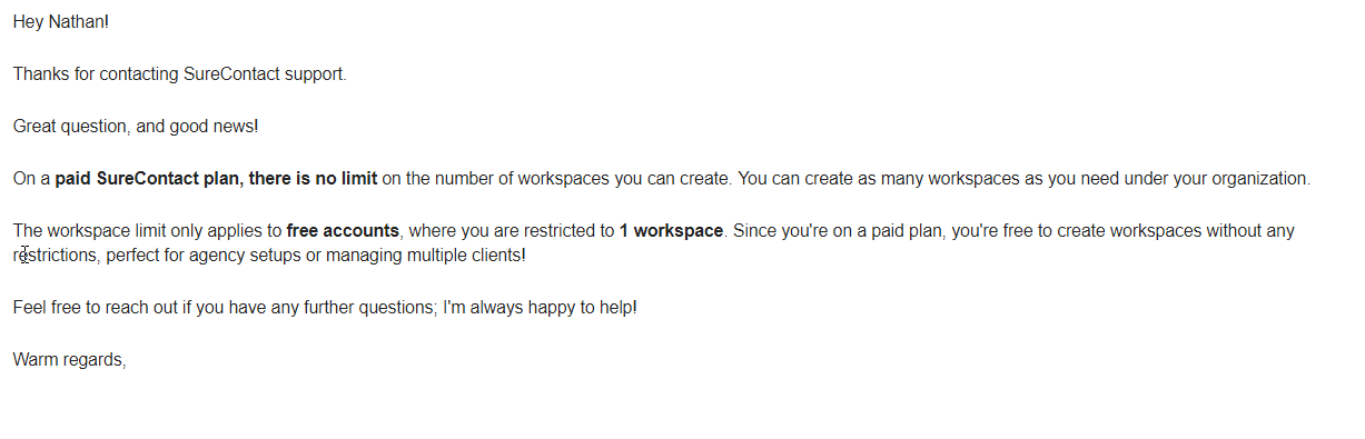 surecontacts workspace