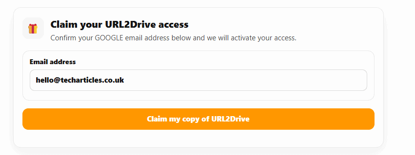 claim url2drive access