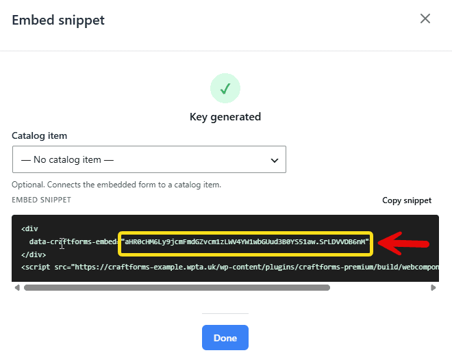 Native CraftForms and Simply Static craftform static embeded form embed generate snippet