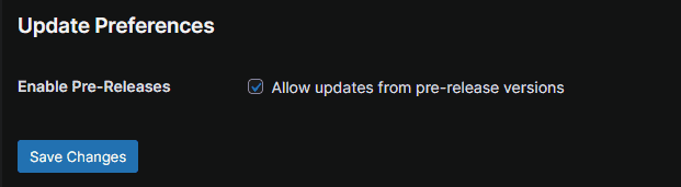 UUPD & Update Channels pre release selector
